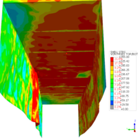 Stress in a steel structure (Finite Element Analysis)